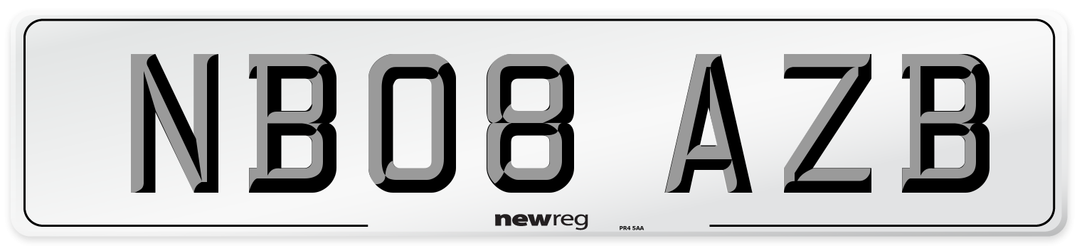 NB08 AZB Number Plate from New Reg